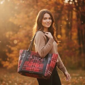 Victoria’s Secret Red Plaid Tote Bag Black Friday 2020 NWT